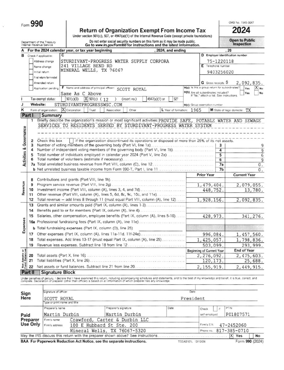 Financials 2024-Form 990